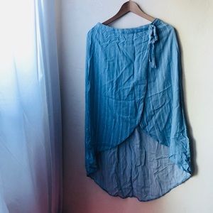 Blue striped skirt by Love, Fire